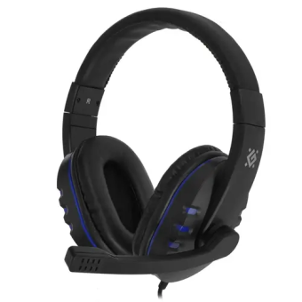 Наушники проводные Defender Warhead G-160 jack3.5mm Black-Blue