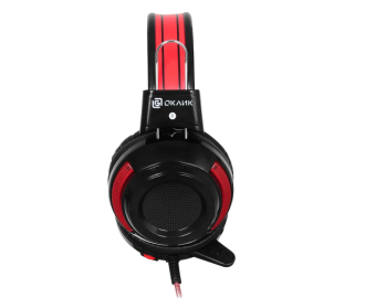 Наушники проводные Oklick HS-G300 ARMAGEDDON (мониторные закрытые, 20-20 000 Гц, 56дБ, 2м) black-red