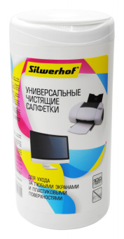 Салфетки Silwerhof Влажные салфетки универсальные (100шт) туба