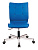 Кресло Бюрократ CH-330M (эко.кожа, без мех. качания, крест. металл, до 120 кг) Синий