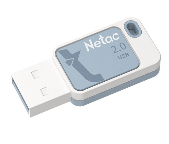 Флешка 32Gb Netac UA31 USB2.0 выдвижной, пластик, голубая
