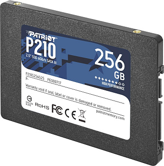 Накопитель SSD SATA .256Gb Patriot P210 (3D TLC, 500/400 Мбайт/сек)