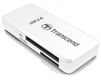 Внешний картридер USB3.0 Transcend TS-RDF5W microSDXC/SDXC, белый