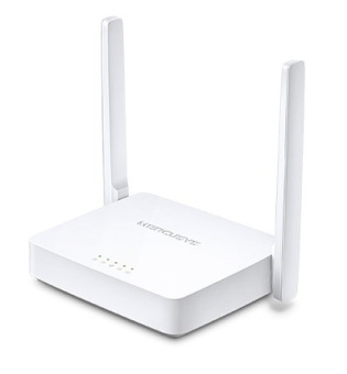 Wi-Fi роутер Mercusys MW300D N300, 2.4 ГГц, 100 Мбит/с, ADSL2+, белый