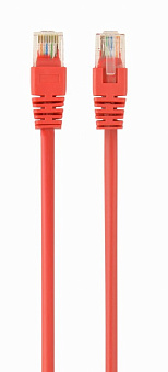 Кабель патч-корд .Patch cord кат.5e  0.25м, Cablexpert, многожильный, красный