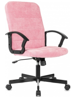 Кресло Бюрократ Triest Fabric (ткань, мех. качания, крест. металл, до 120 кг) розовый