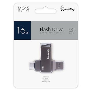 Флешка 16Gb SmartBuy MC45 Phantom Metal Dual