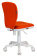 Кресло Бюрократ KD-W10 (ткань, пружинно-винтовой мех. качания, крест. пластик, до 100 кг) Оранжевый