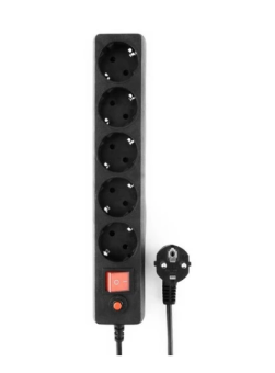 Сетевой фильтр Гарнизон ECL 5 розеток 10A 1.4м черный