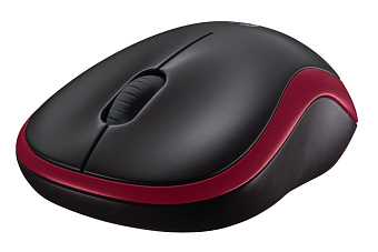 Мышь беспроводная Logitech M185 Wireless темно-красный