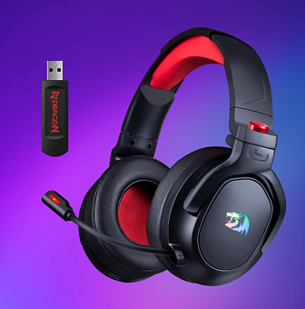 Наушники беспроводные Redragon Nomen RGB 7.1 jack 3.5 mm Black