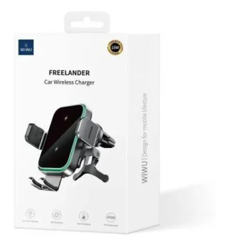 Автодержатель с зарядкой WIWU Freelander Car 15W Wireless Charger CH-313 Black