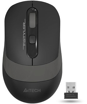 Мышь беспроводная A4Tech Fstyler FG10S 2000dpi бесшумная Black-Grey