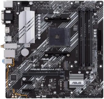 Материнская плата Socket AM5 ASUS PRIME B650M-A WIFI II (B650) 4*DDR5 VGA HDMI DP mATX