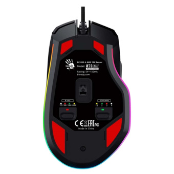 Мышь проводная A4Tech Bloody W70 Max STONE 10000dpi черный