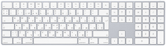 Клавиатура беспроводная Apple Magic Keyboard Numeric Keypad Silver (серебристый)