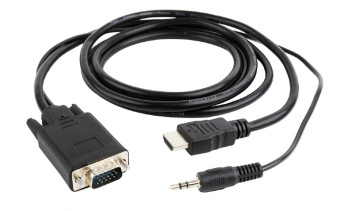 Кабель соединительный HDMI (m) < - > VGA (m) + 3.5 Jack 10.0м, Cablexpert