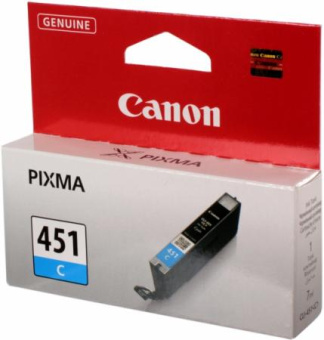 Картридж струйный Canon CLI-451С для PIXMA iP7240/MG6340/MG5440, голубой