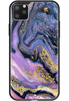 Чехол для смартфона Apple iPhone 11 Pro Max 6.5" - Deppa Glass Case, фиолетовый агат