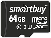 Карта памяти microSD .64Gb SmartBuy Class 10