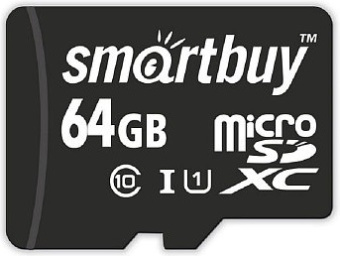 Карта памяти microSD .64Gb SmartBuy Class 10