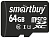 Карта памяти microSD .64Gb SmartBuy Class 10
