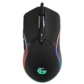 Мышь проводная Gembird MG-810 Gaming 3200dpi Подсветка USB Black (кабель тканевый)