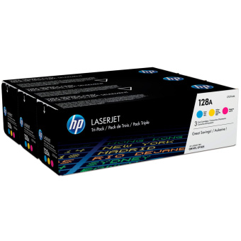 Картридж лазерный HP 128A (CF371AM) для HP Pro CM1415/CP1525, 3 шт. комплект голубой, пурпурный, жел