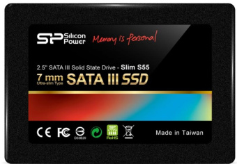 Накопитель SSD SATA 240Gb Silicon Power Slim S55 (SATA, 550/440 Мбайт/сек)