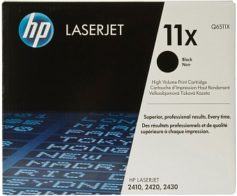 Картридж лазерный HP 11X (Q6511X) для HP 2410/2420/2430, 12000 стр. черныйQ6511X