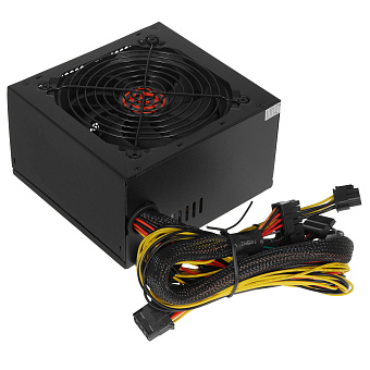 Блок питания .600W Ginzzu CB600 (120mm, 20+8pin, 2*8pin, 4*Sata, 3*Molex)