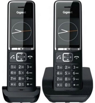 Радиотелефон Gigaset DECT Comfort 550 DUO RUS черный (труб. в компл.:2шт) автооветчик АОН