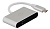 Внешний картридер USB-C Digma CR-С2501-S, серебристый