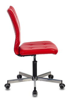 Кресло Бюрократ CH-330M (эко.кожа, без мех. качания, крест. металл, до 120 кг) Красный