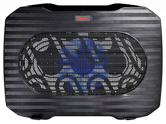 Подставка для ноутбука 15" BURO LCP156 (1000 об/мин, 20дБ, LED-подсветка) Black