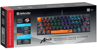 Клавиатура проводная Defender Apex GK-002 Black