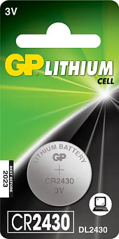 Элемент питания CR2430, 3V, 1шт, GP CR2430 BL5