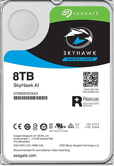 Жесткий диск SATA 8Tb Seagate SkyHawk AI 7200rpm 256Mb SATA-3