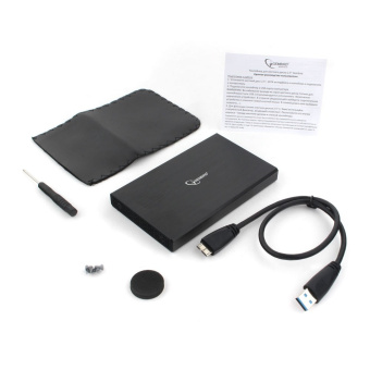 Внешний контейнер USB3.0 -> SATA 2.5", Gembird EE2-U3S-55, алюминий, чёрный