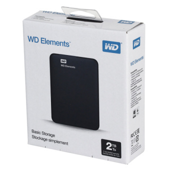 Внешний жесткий диск 2Tb WD Elements Portable 2.5" USB3.0 Black