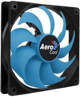 Вентилятор для корпуса 120mm Aerocool Motion 12 Plus Blue (3pin, 22.5дБ, 1200об/мин, синяя подсветка)