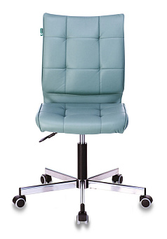 Кресло Бюрократ CH-330M (эко.кожа, без мех. качания, крест. металл, до 120 кг) Серый