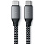 Кабель USB-C < - > USB-C, 0.25м, Satechi ST-TCC10M Space Gray (серый)
