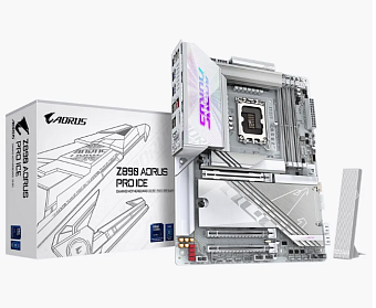Материнская плата Socket-1851 Gigabyte Z890 AORUS PRO ICE (Z890) 4*DDR5 Thunderbolt USB-C ATX