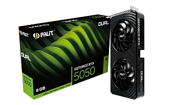 Видеокарта 8Gb PALIT RTX 5050 Dual (RTX5050) GDDR6 128-bit HDMI DP