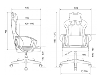 Кресло Knight Optimum серый/черный крестов. пластик