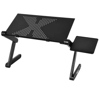 Подставка для ноутбука 15" BURO BU-804 (стол для ноутбука, столешница металл, 48x26см) черный
