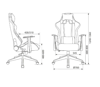 Кресло Zombie GAME RGB черный эко.кожа/ткань крестов