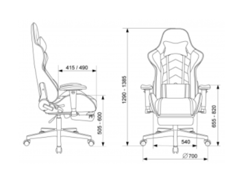Кресло Zombie DRIFT (ткань, мех. качания, крест. пластик, до 120 кг) Черно-серый