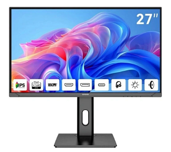 Монитор 27'' AIWA MD2714 (IPS 2560x1440 180Hz HDMI DP USB-C SPK) черный